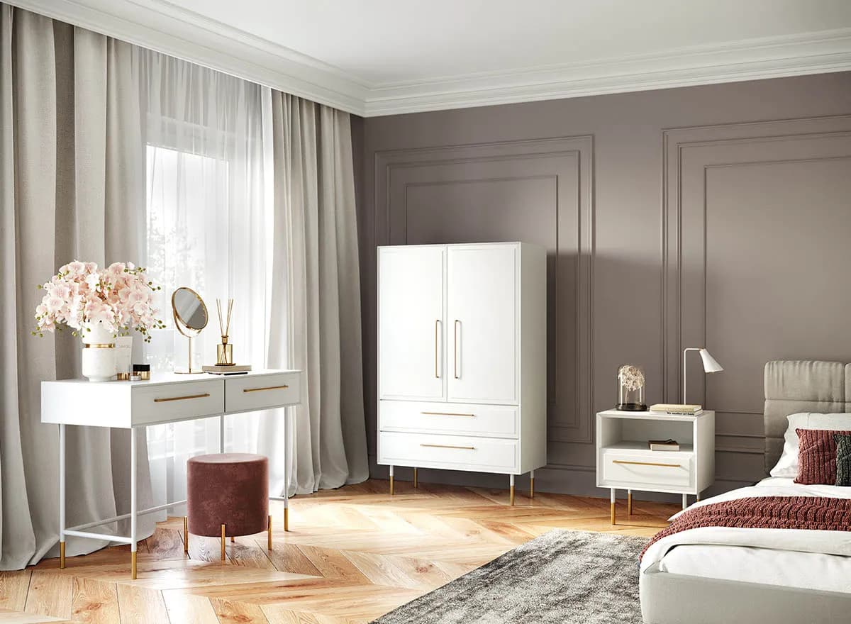 Jaki kolor ścian do białych mebli w sypialni, aby uniknąć błędów?